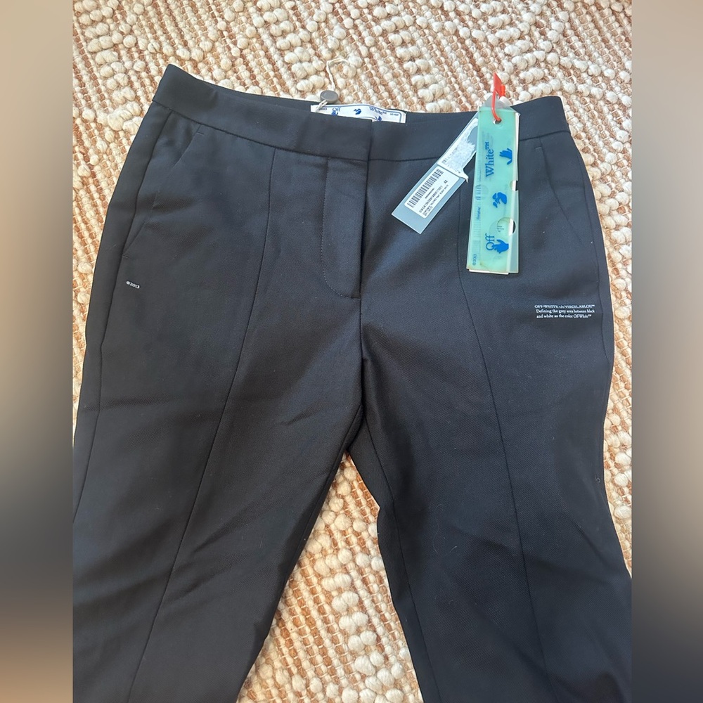 Authentic, brand new, Off white High waisted tailored pants.